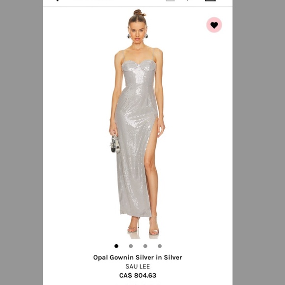 SAU LEE - OPAL GOWN IN SILVER - Picture 1 of 5